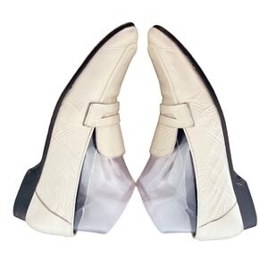Kate Spade New York Cream Patent Leather Penny Loafers Flats Size 6.5M Off White